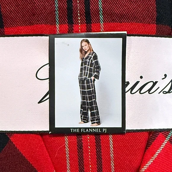 Victoria's Secret Red and Black Plaid Pajama Set